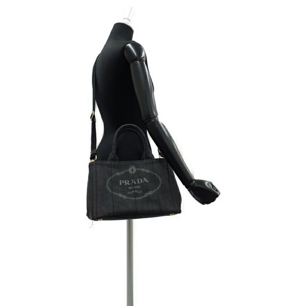 PRADA Canapa Denim Handbag Bag - Picture 9 of 9